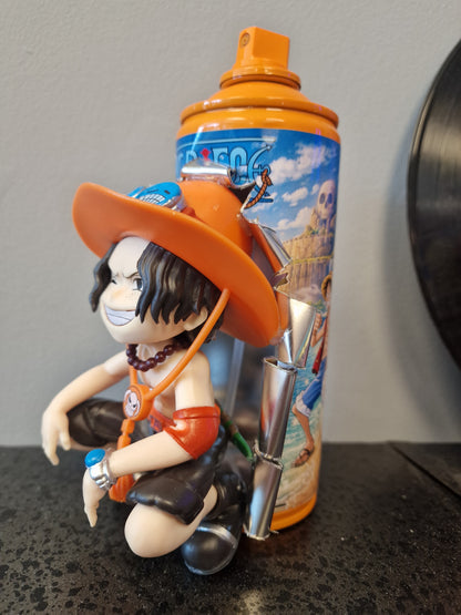 Portgas D. AceOne Piece – Bombe de peinture customisée – Décoration manga – Figurine – Création artisanale