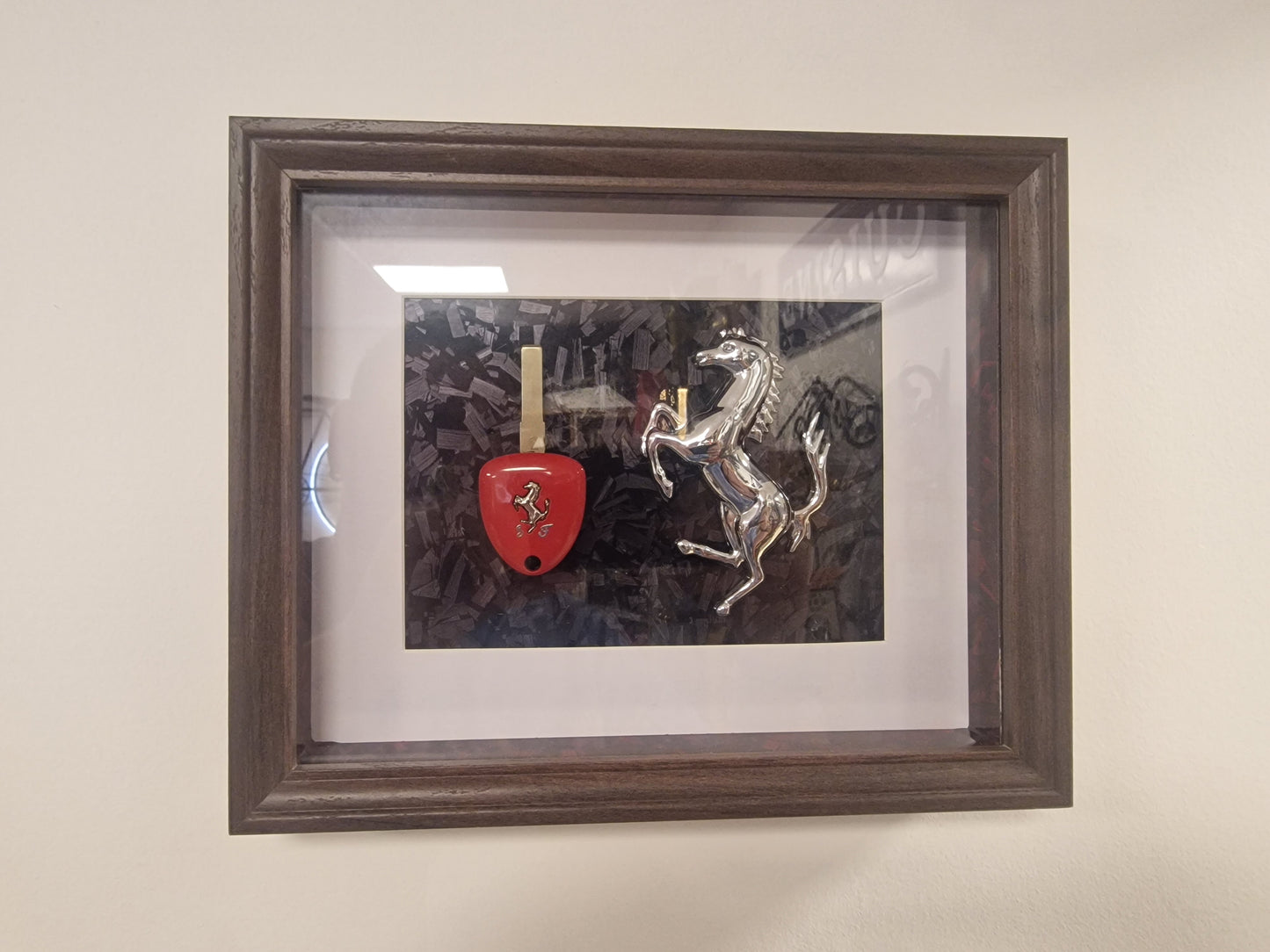 cadre clé Ferrari 458 20X25 CM