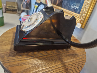 Lampe vintage upcyclée – téléphone  transformé en lampe industrielle