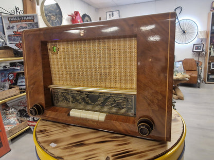 Radio Philips vintage FM fonctionnelle – Enceinte Bluetooth intégrée – Boîtier bois – Radio ancienne restaurée rétro déco