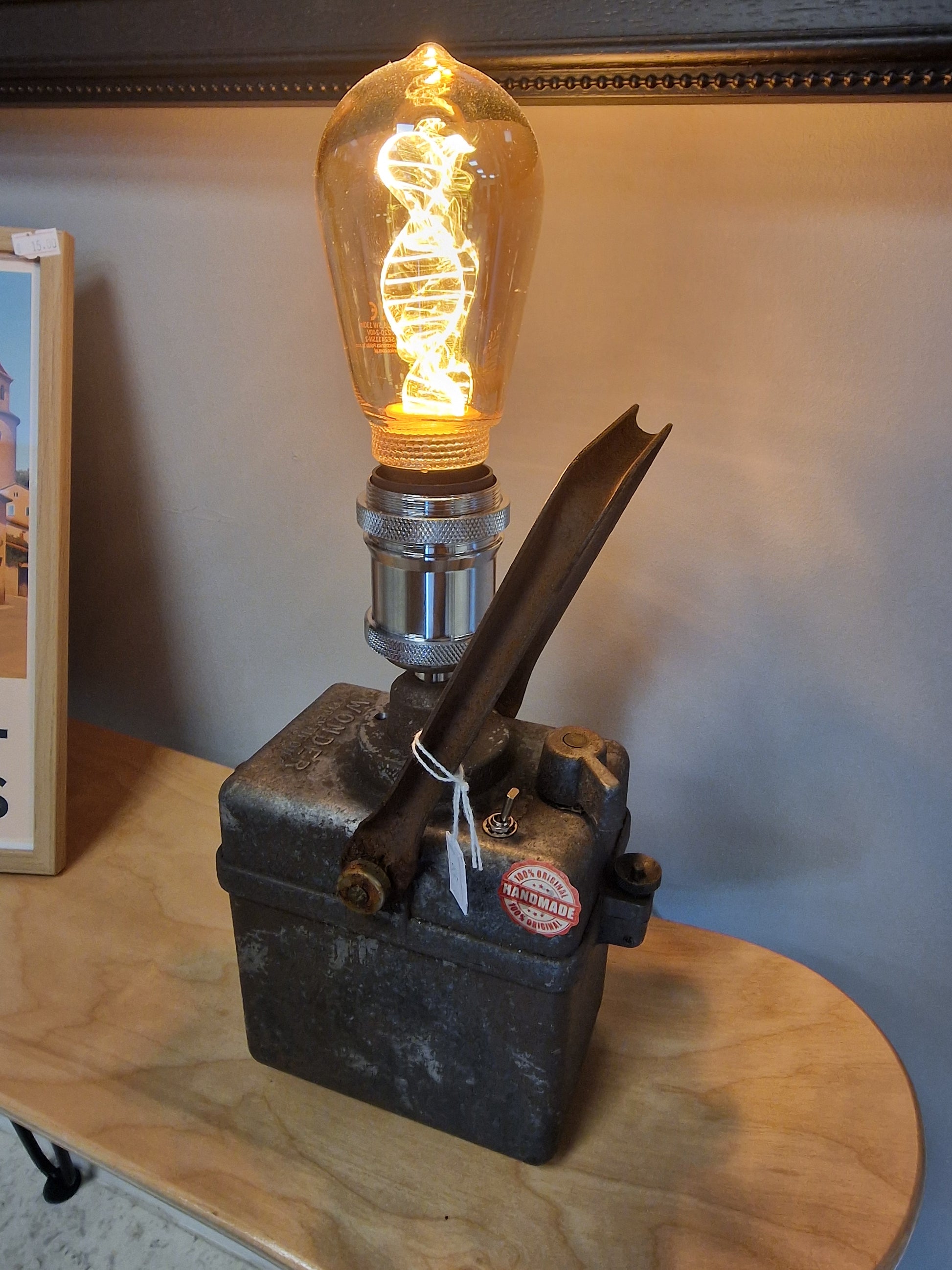 Lampe - - industrielle sncf vintage "Wonder"  – Création artisanale unique
