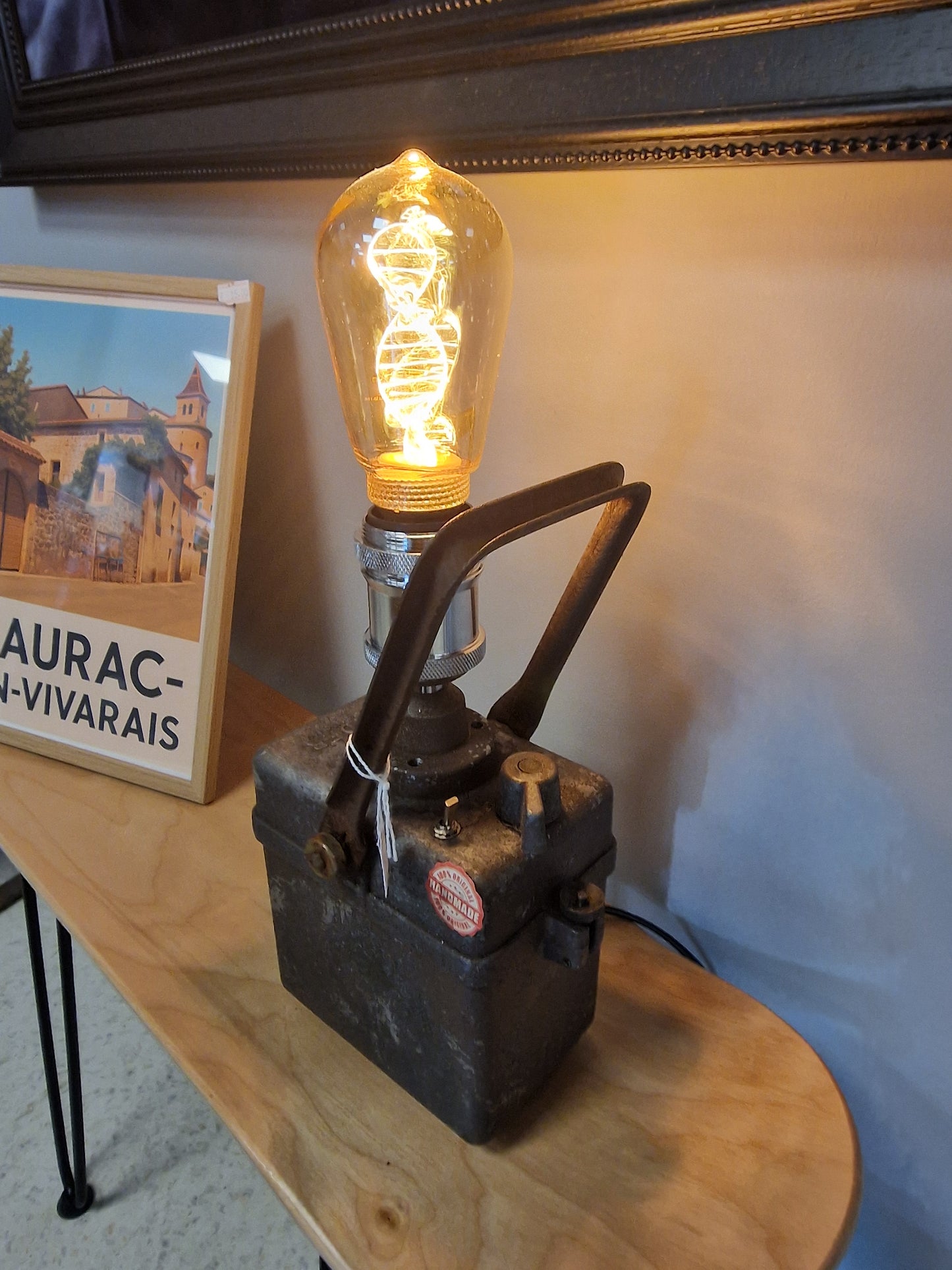 Lampe industrielle sncf vintage "Wonder"  – Création artisanale unique