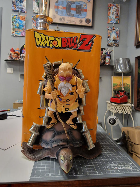 Lampe Dragon Ball Z – Tortue Géniale & Goku – Création artisanale upcycling