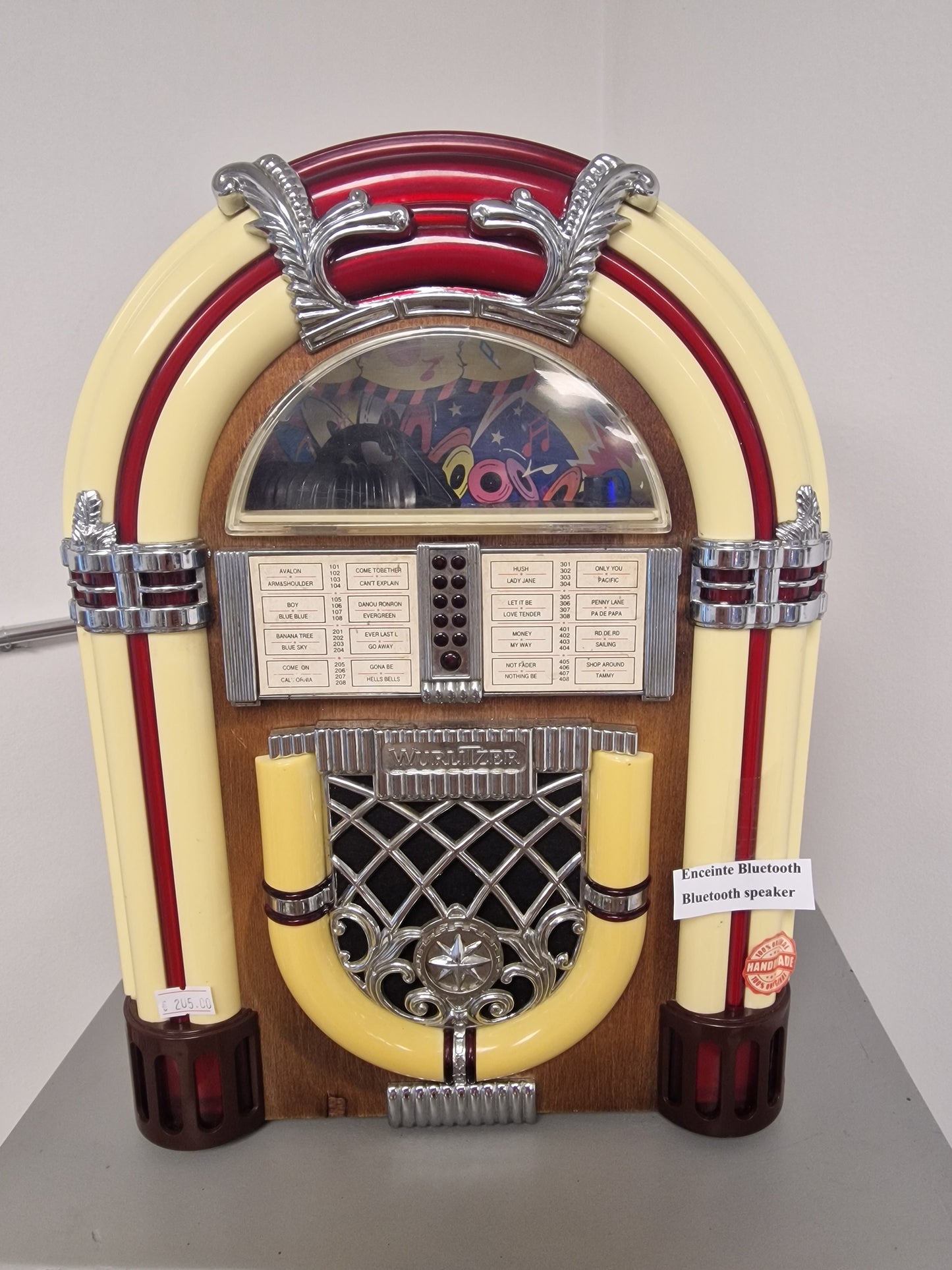 Enceinte Bluetooth  style Jukebox Vintage – Pièce Unique (Ardèche)