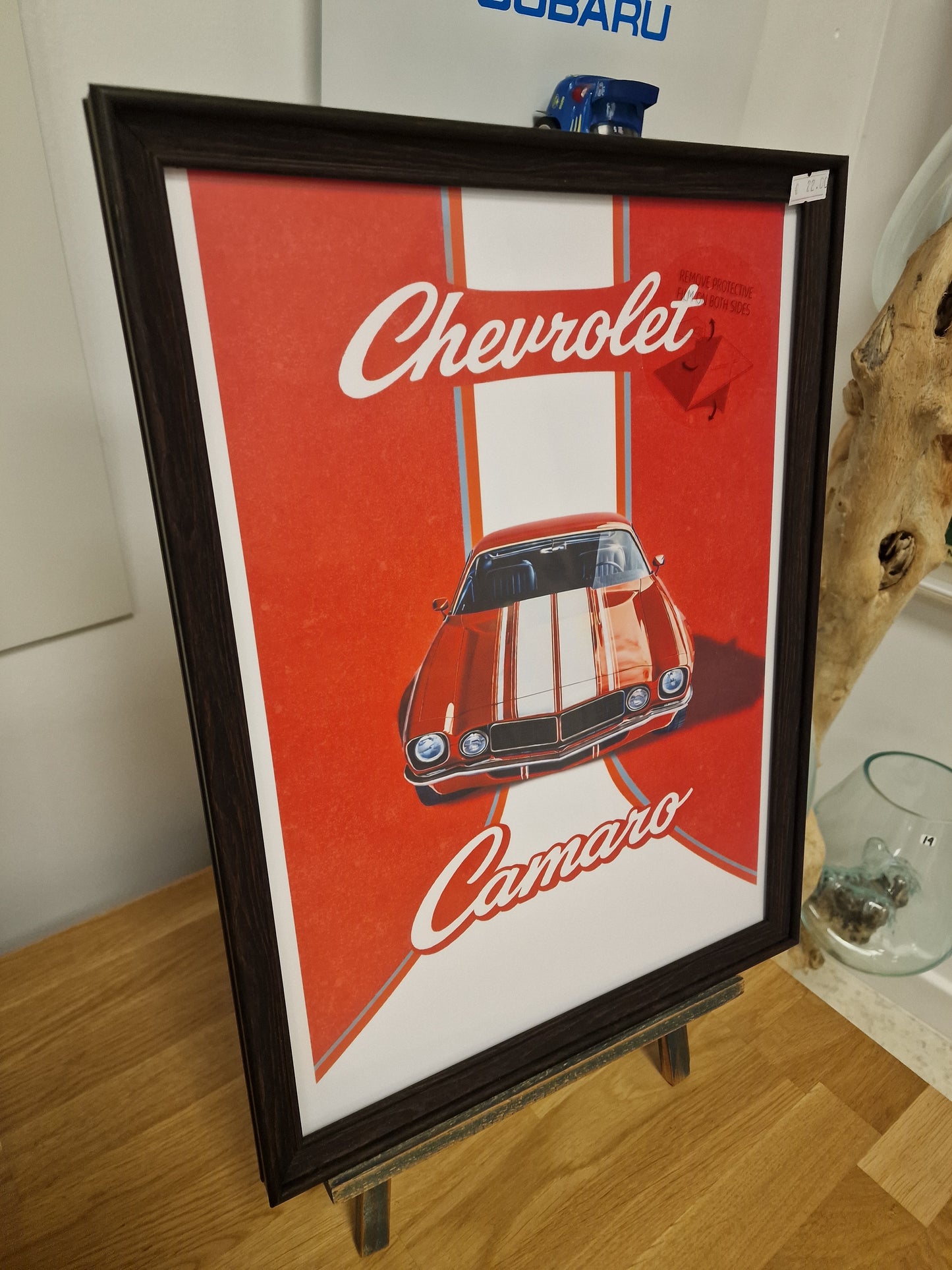 Cadre A3 Chevrolet Camaro – Bois Naturel ou Noir Moulé Premium