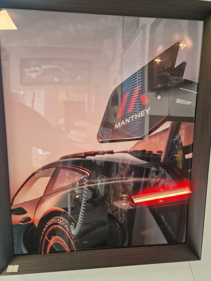 Cadre LED automobile "GT3 RS – GT3 RS – Manthey" – Création artisanale unique