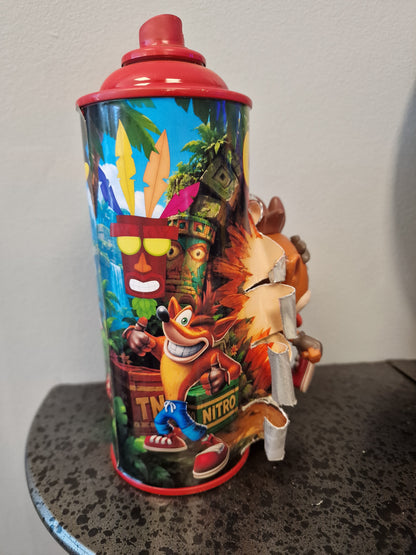 Bombe de peinture custom crash bandicoot