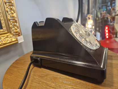 Lampe vintage upcyclée – téléphone  transformé en lampe industrielle