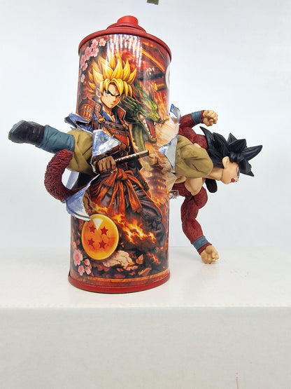 Bombe de peinture custom dragon ball z – Figurine sangoku pop culture artisanale
