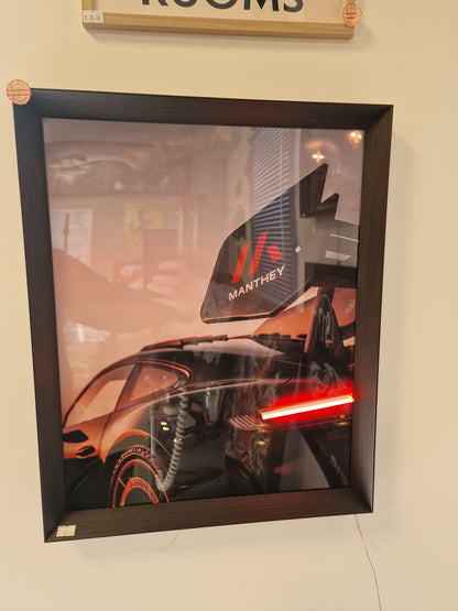 Cadre- LED automobile "GT3 RS – GT3 RS – Manthey" – Création artisanale unique
