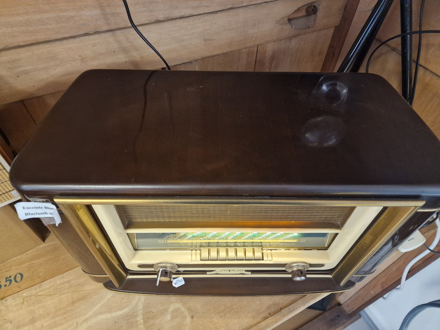 Radio Sonolor Vintage Convertie en Enceinte Bluetooth – Haut-parleur JVC – Pièce Unique Rétro Années 50/60