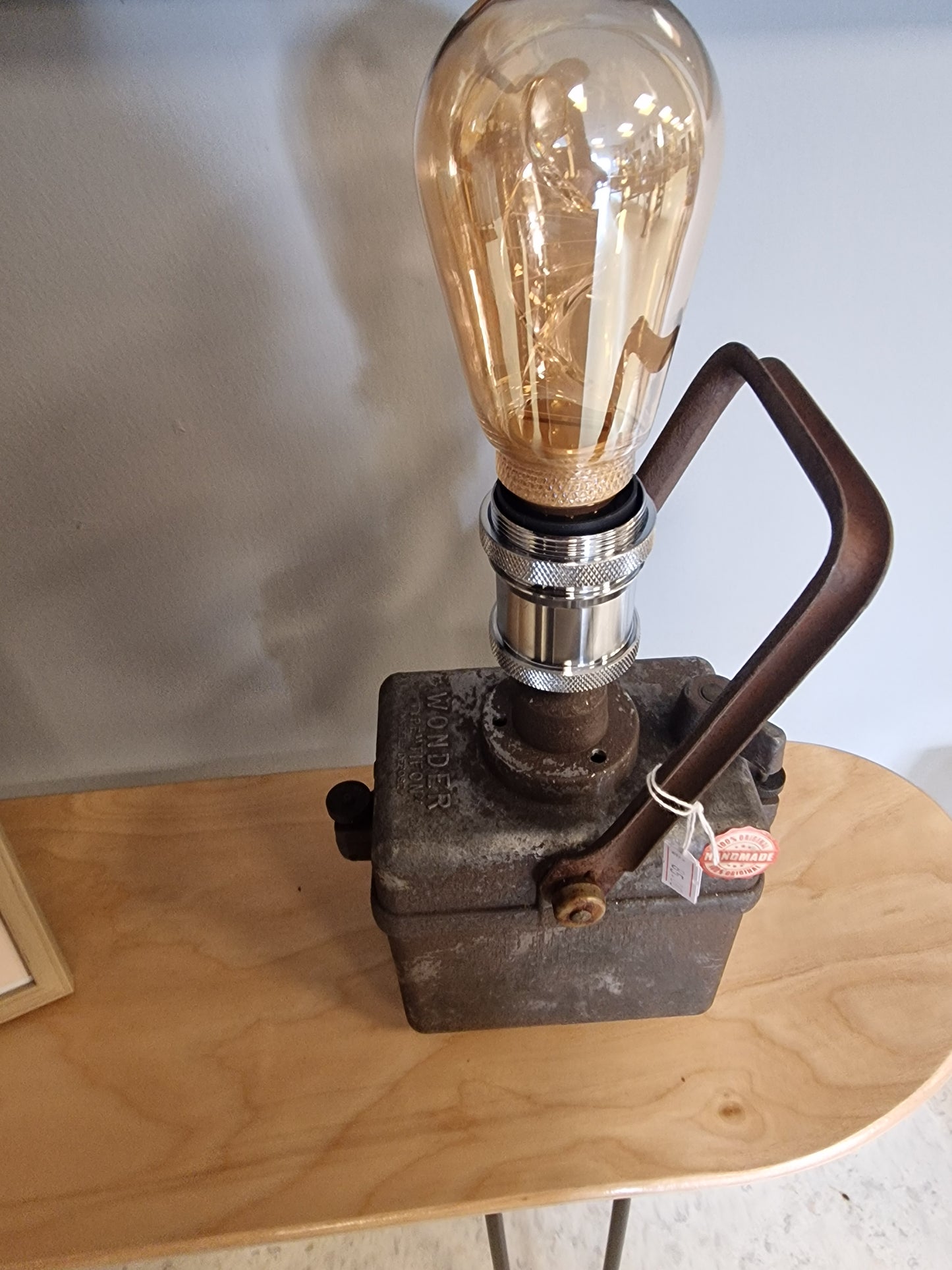 Lampe industrielle - sncf vintage "Wonder"  – Création artisanale unique
