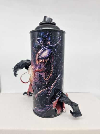 Bombe de peinture custom marvel – Figurine venom pop culture artisanale