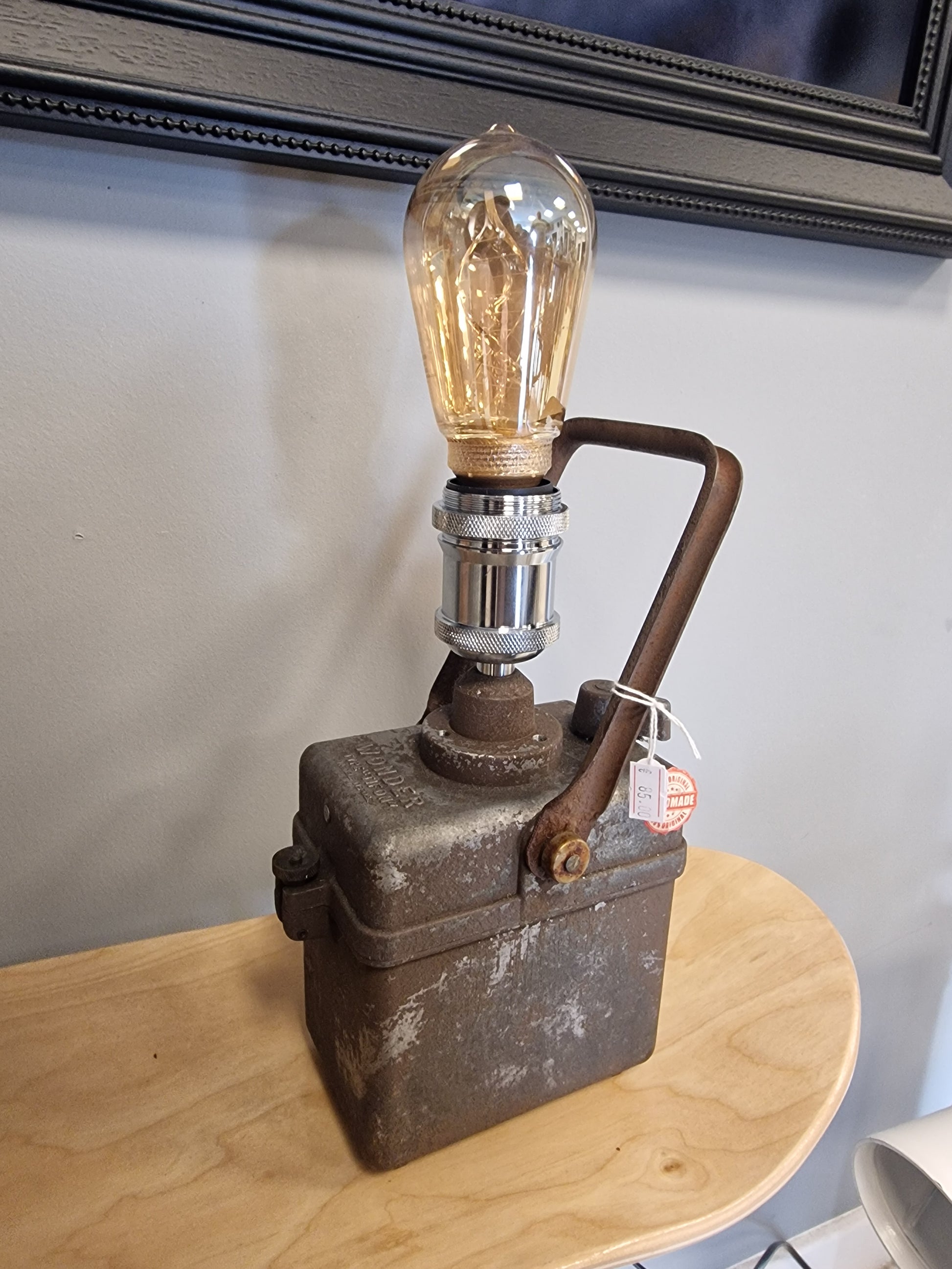 Lampe industrielle sncf- vintage "Wonder"  – Création artisanale unique
