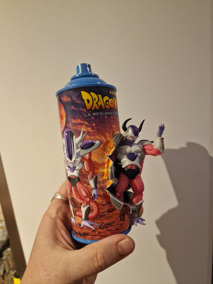 Bombe de peinture custom dragon ball z – Figurine freezer pop culture artisanale