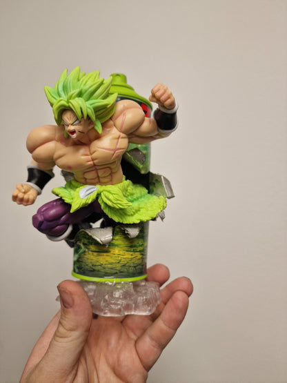 Bombe de peinture custom dragon ball z – Figurine broly pop culture artisanale