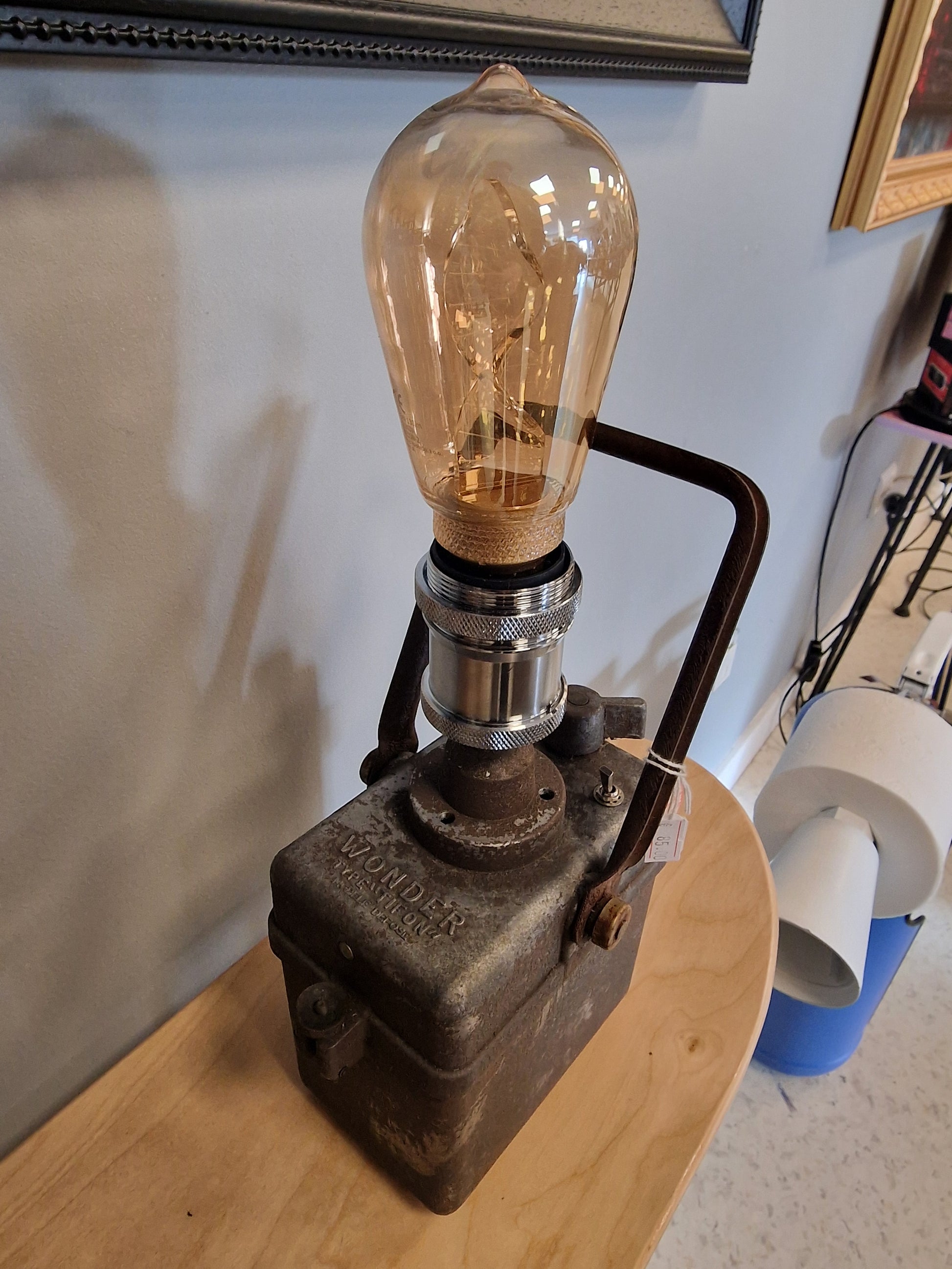 Lampe- industrielle sncf vintage "Wonder"  – Création artisanale unique
