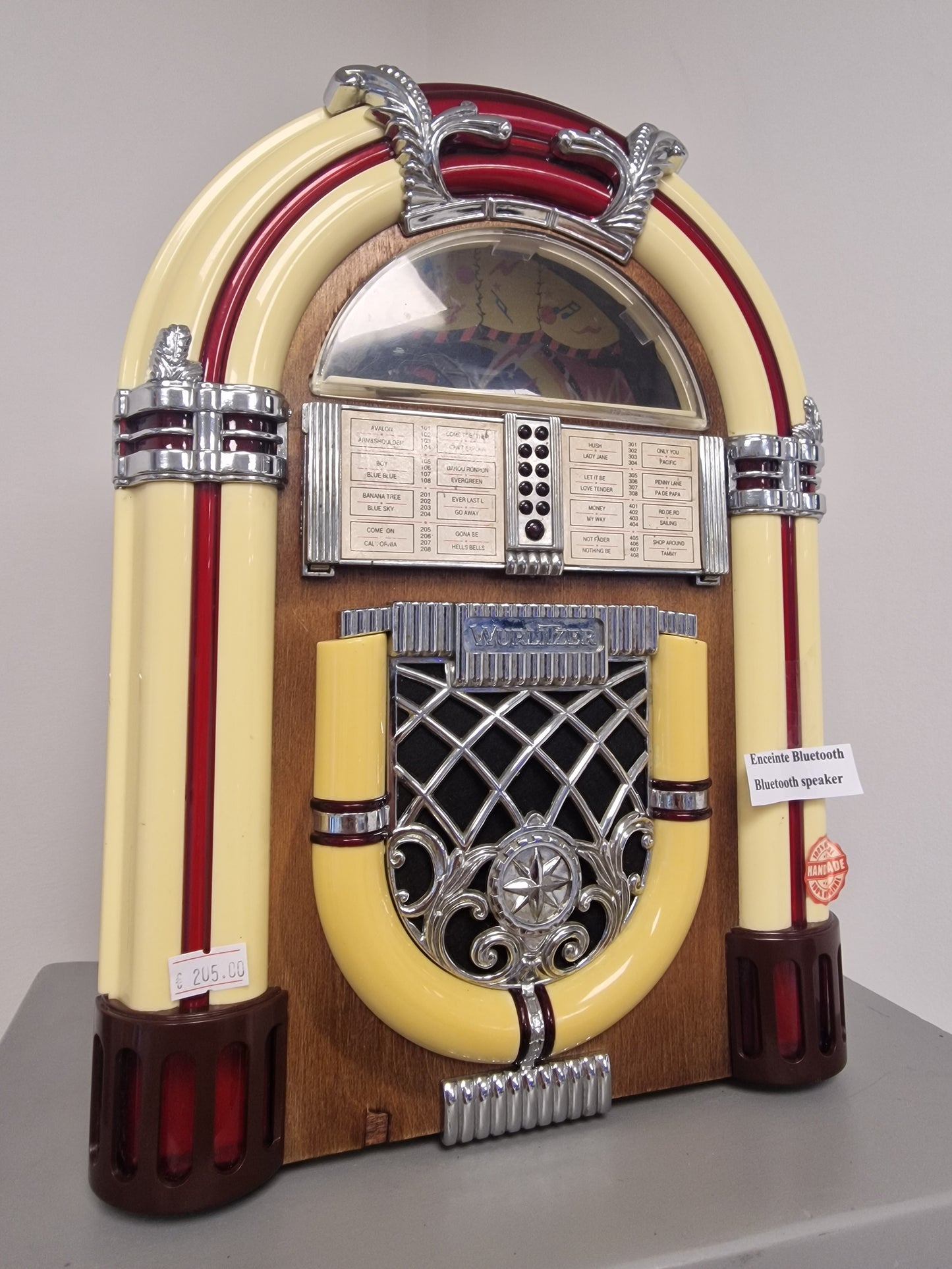 Enceinte Bluetooth  style Jukebox Vintage – Pièce Unique (Ardèche)