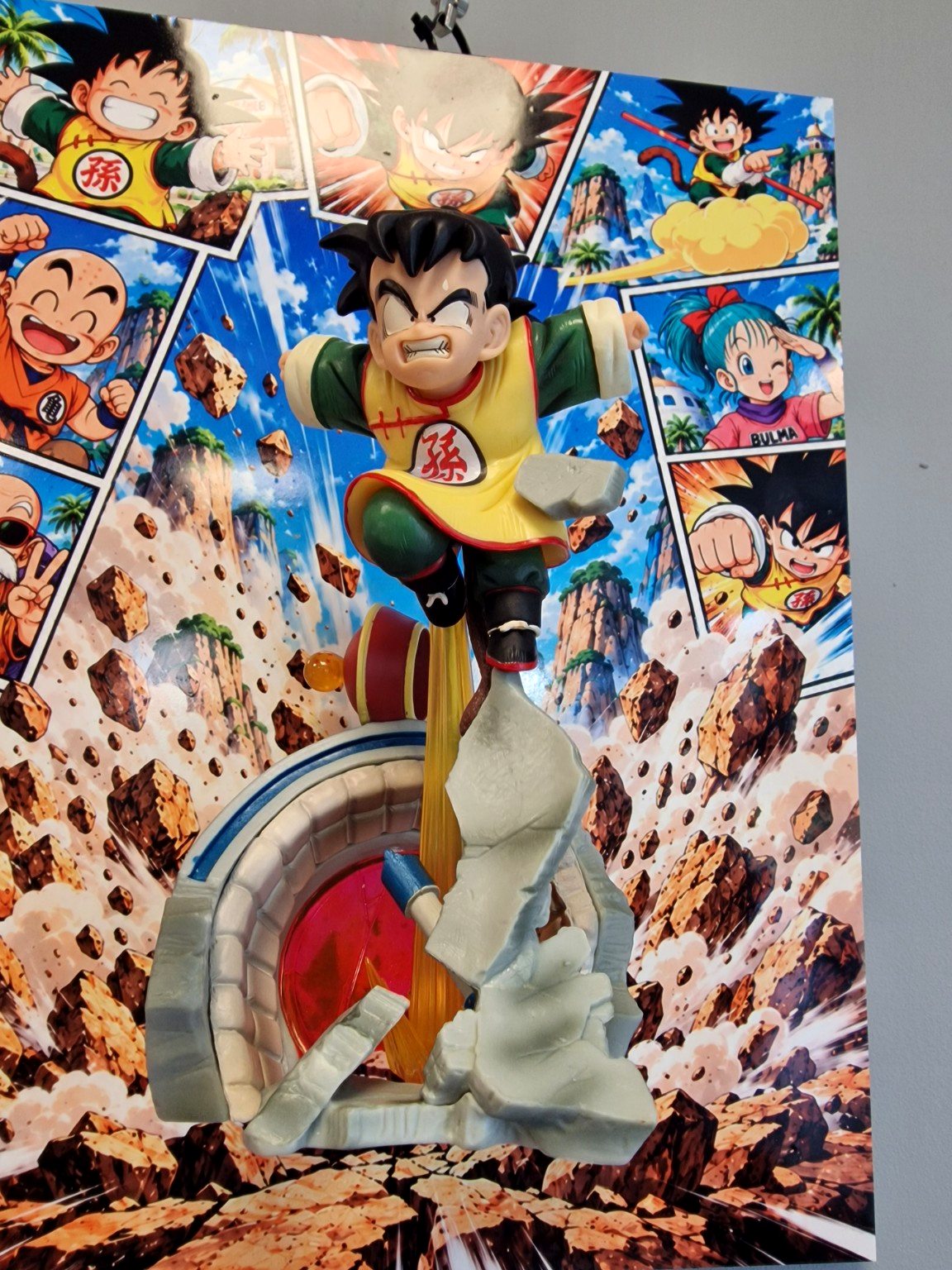 Tableau Dragon Ball Sangoku enfant XXL 30 × 40 cm avec figurine 3D – photo 1