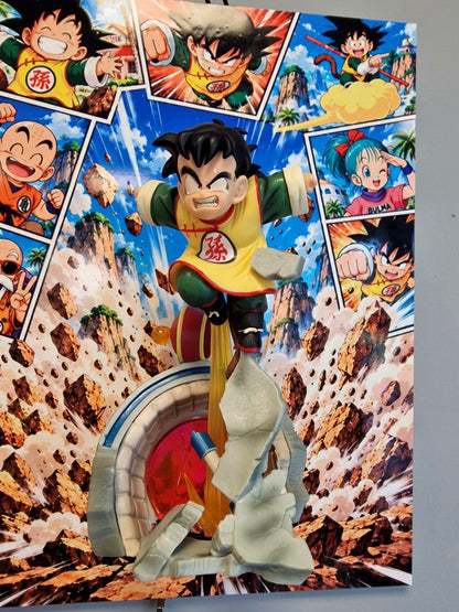 Tableau Dragon Ball Sangoku enfant XXL 30 × 40 cm avec figurine 3D – photo 2