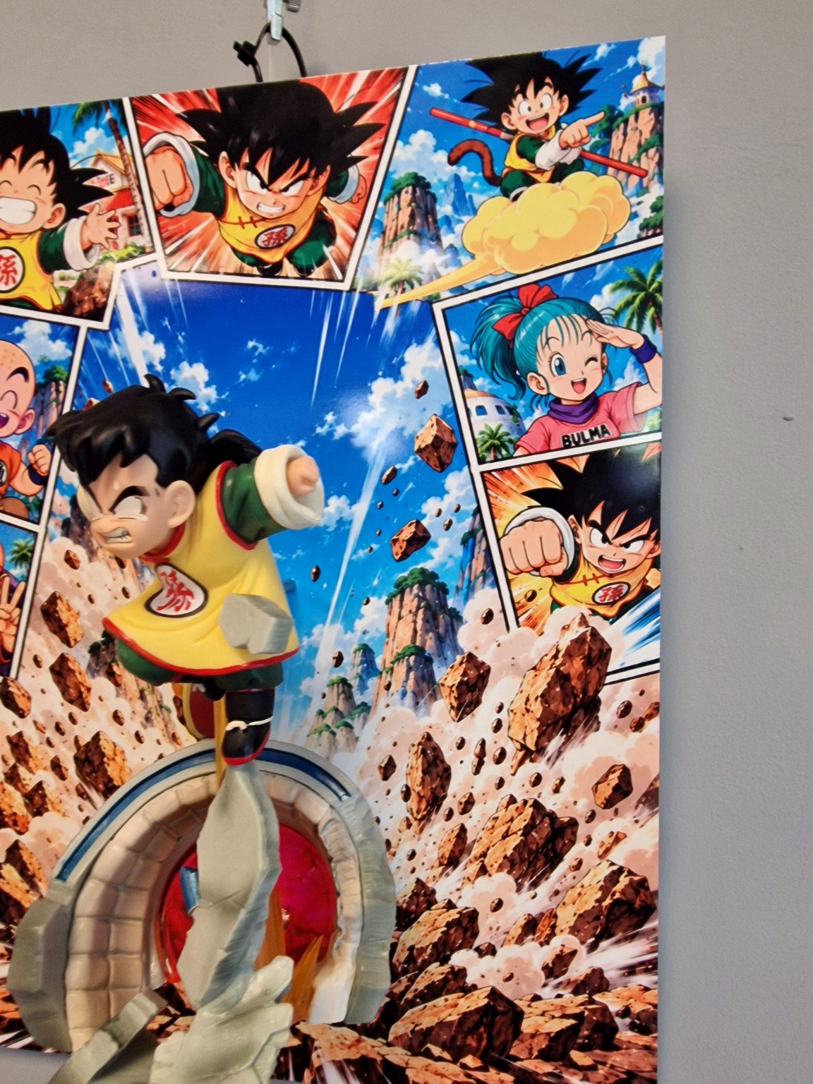 Tableau Dragon Ball Sangoku enfant XXL 30 × 40 cm avec figurine 3D – photo 3