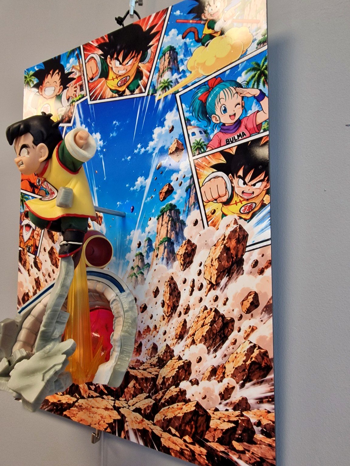 Tableau Dragon Ball Sangoku enfant XXL 30 × 40 cm avec figurine 3D – photo 5