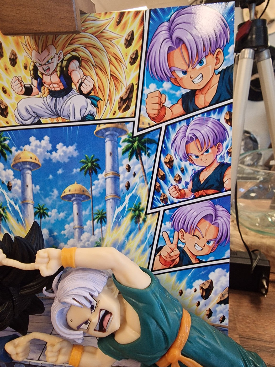 Tableau manga Goten et Trunks danse de la fusion Dragon Ball figurines 3D 20 × 30 cm – vue 7 – VINTAGEDISON