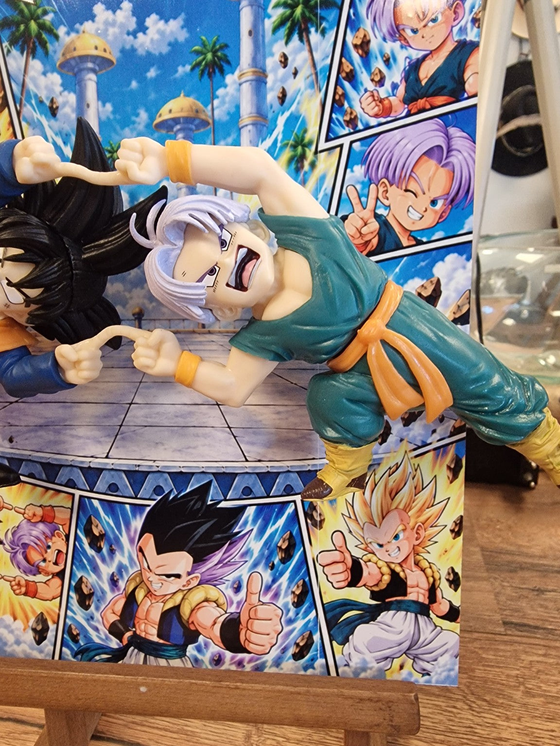 Tableau manga Goten et Trunks danse de la fusion Dragon Ball figurines 3D 20 × 30 cm – vue 9 – VINTAGEDISON