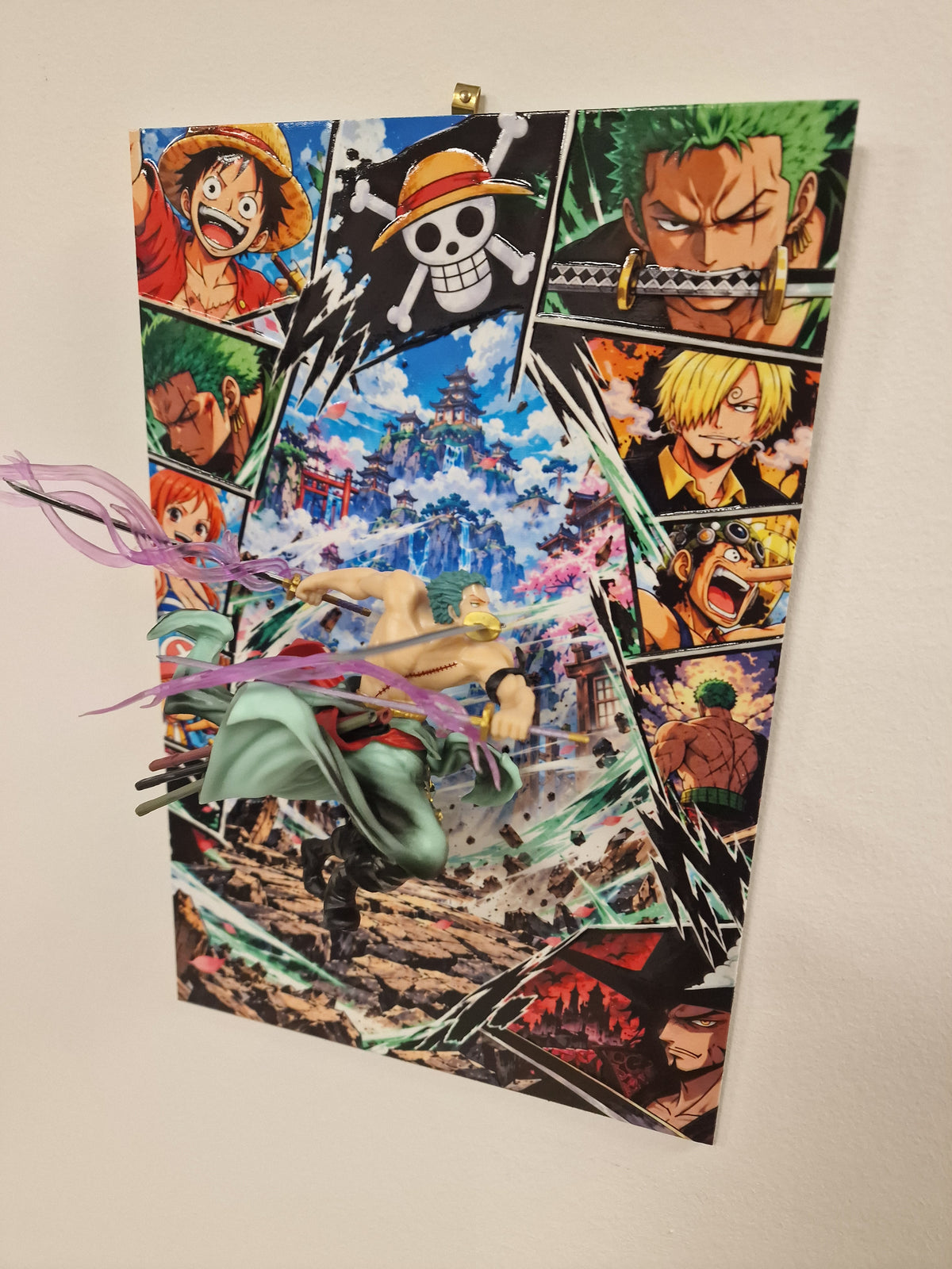 Tableau One Piece 3D Zoro – Dibond 20x30 | VINTAGEDISON