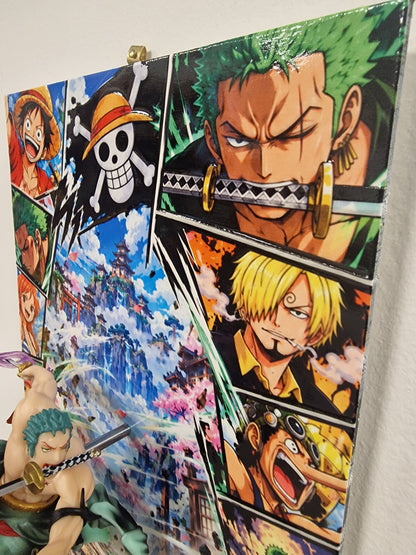 Tableau One Piece 3D Zoro – Dibond 20x30 | VINTAGEDISON