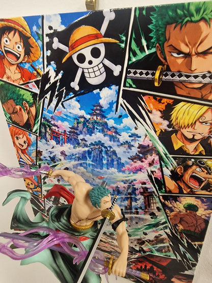 Tableau One Piece 3D Zoro – Dibond 20x30 | VINTAGEDISON