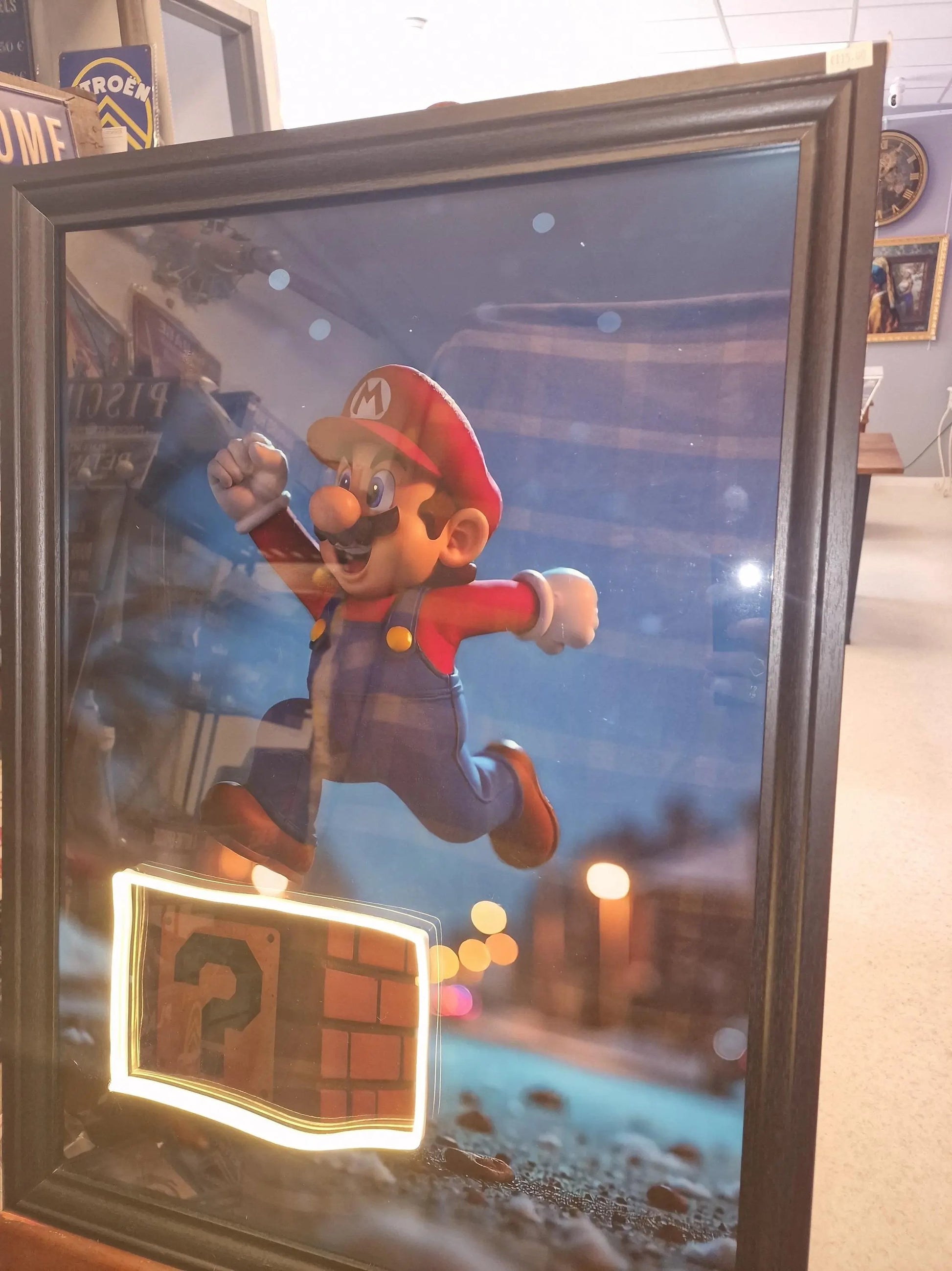 tableaux led super mario jumping bye night Etsy