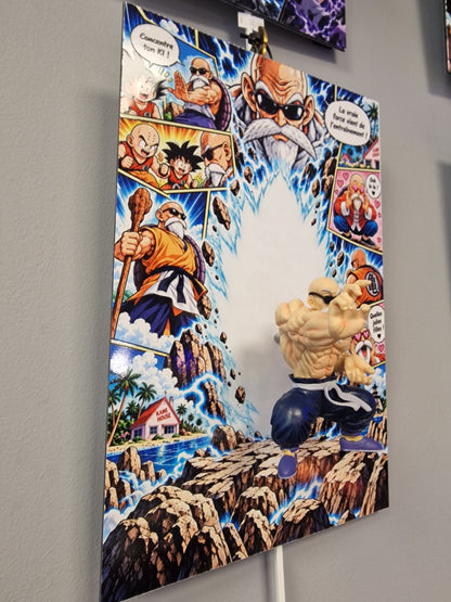 Tableau manga Dragon Ball Tortue Géniale 3D 20 x 30 cm – photo 1