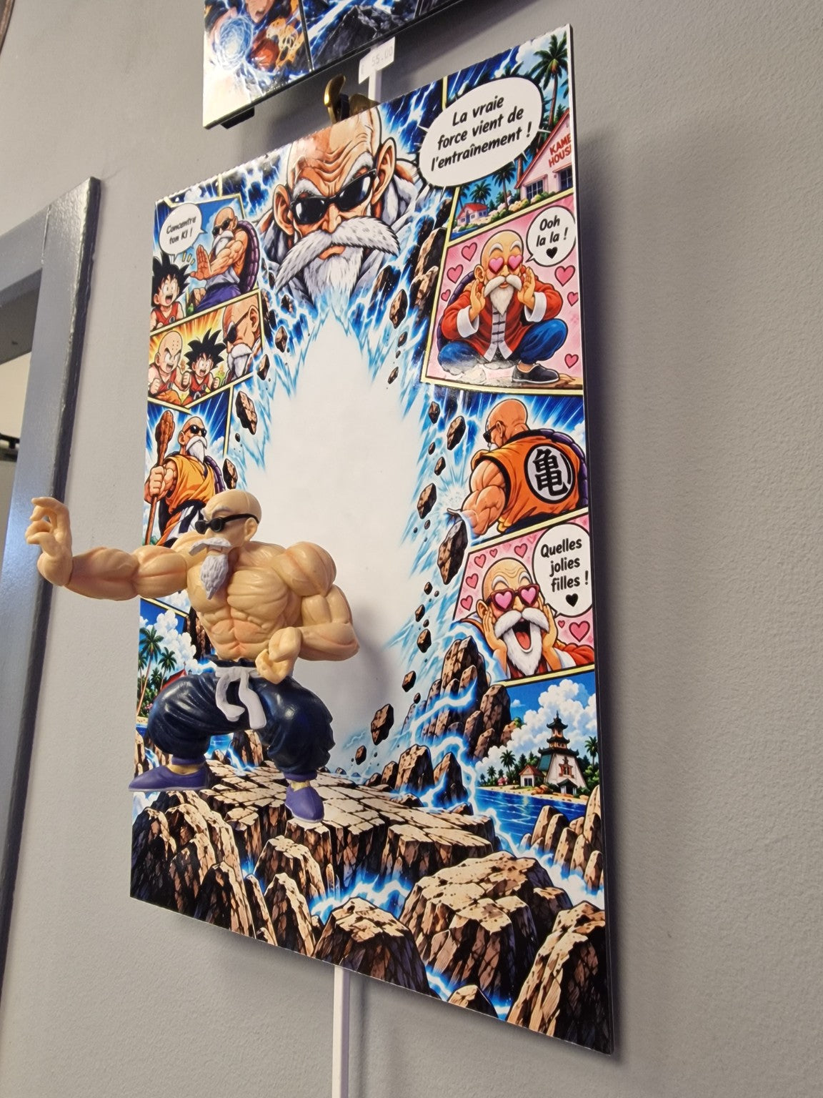 Tableau manga Dragon Ball Tortue Géniale 3D 20 x 30 cm – photo 2