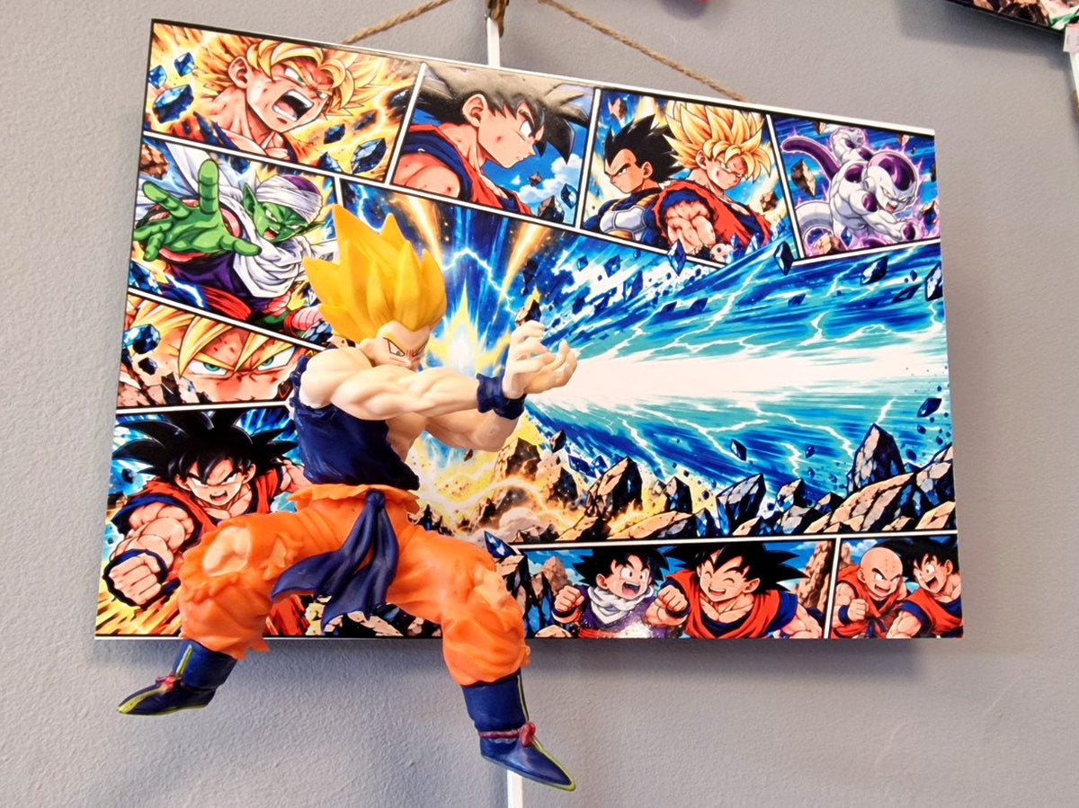 Tableau Dragon Ball Goku Super Saiyan figurine 3D 20 x 30 cm paysage – photo 2