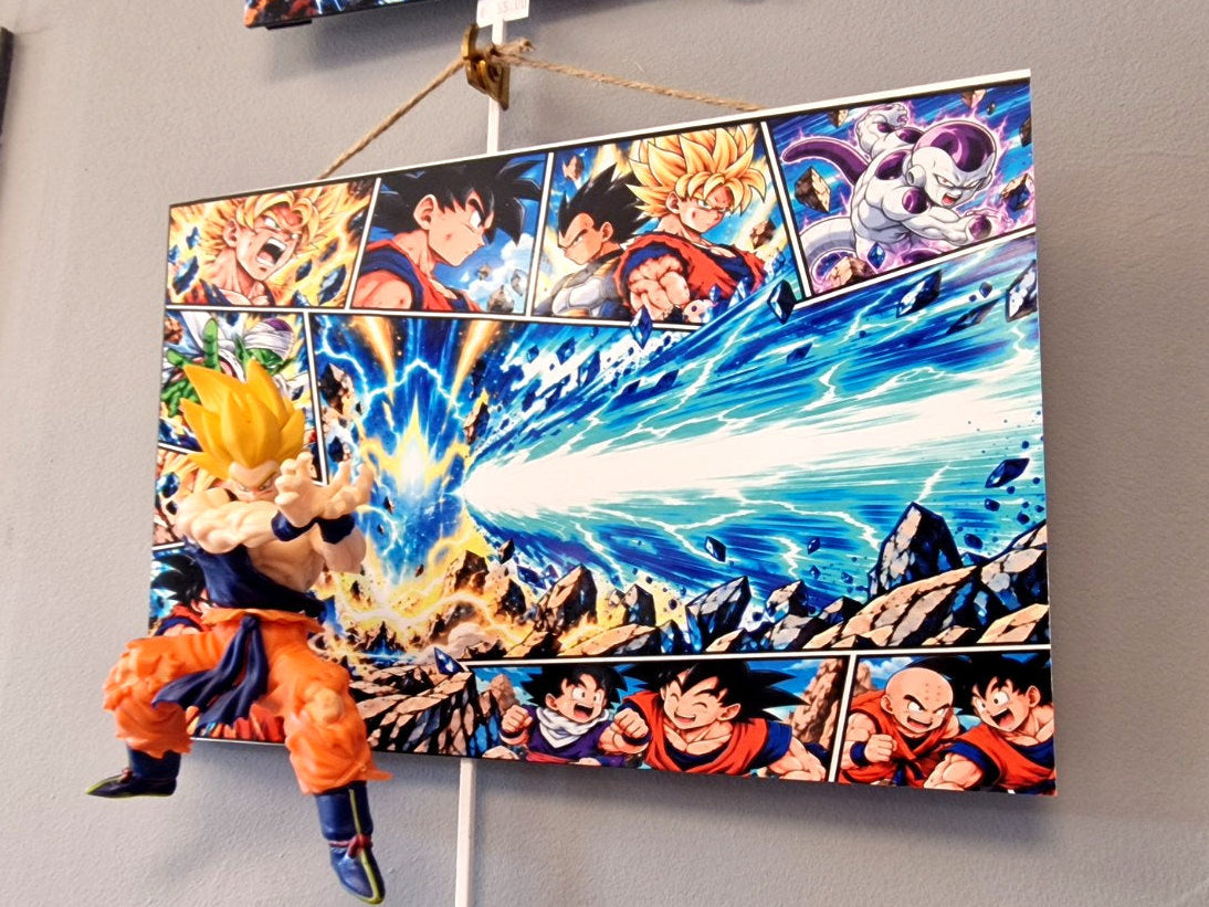 Tableau Dragon Ball Goku Super Saiyan figurine 3D 20 x 30 cm paysage – photo 3