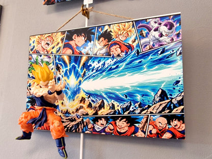 Tableau Dragon Ball Goku Super Saiyan figurine 3D 20 x 30 cm paysage – photo 3