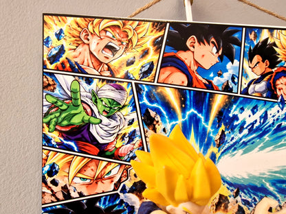 Tableau Dragon Ball Goku Super Saiyan figurine 3D 20 x 30 cm paysage – photo 4
