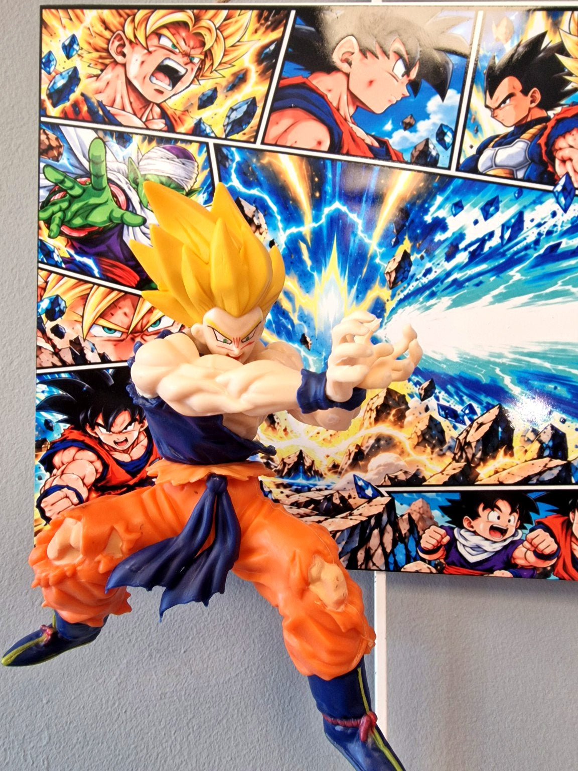 Tableau Dragon Ball Goku Super Saiyan figurine 3D 20 x 30 cm paysage – photo 5