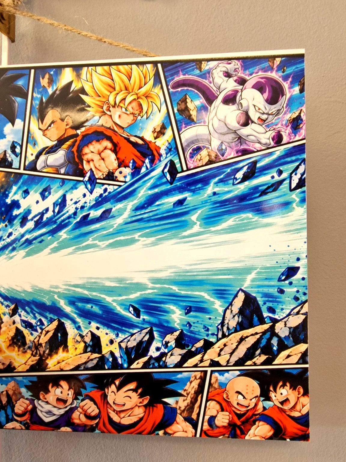 Tableau Dragon Ball Goku Super Saiyan figurine 3D 20 x 30 cm paysage – photo 7