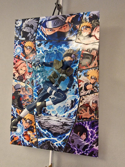 Cadre Naruto Kakashi Hatake 3D 20x30 cm – relief de la figurine
