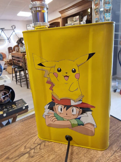 Lampe Pikachu Pokémon bidon vintage upcycling VINTAGEDISON - vue 7