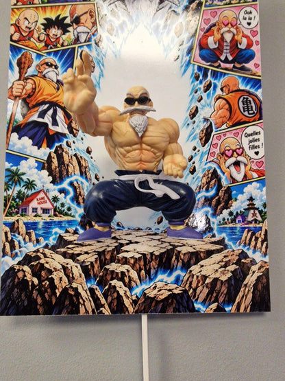Tableau manga Dragon Ball Tortue Géniale 3D 20 x 30 cm, photo du produit sous différents angles