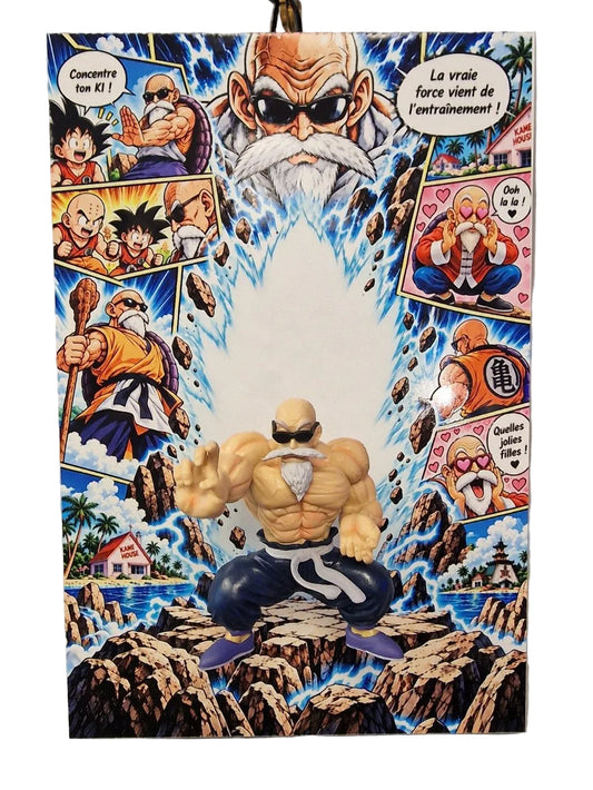Tableau manga Dragon Ball Tortue Géniale 3D 20 x 30 cm, photo du produit sous différents angles