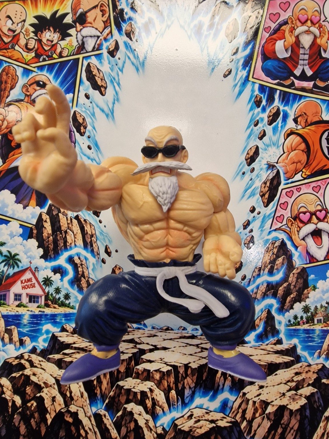 Tableau manga Dragon Ball Tortue Géniale 3D 20 x 30 cm, photo du produit sous différents angles