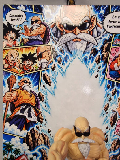 Tableau manga Dragon Ball Tortue Géniale 3D 20 x 30 cm, photo du produit sous différents angles